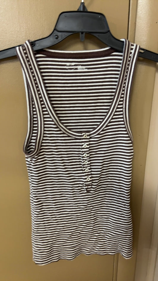 Aerie Tank top Medium Brown and white