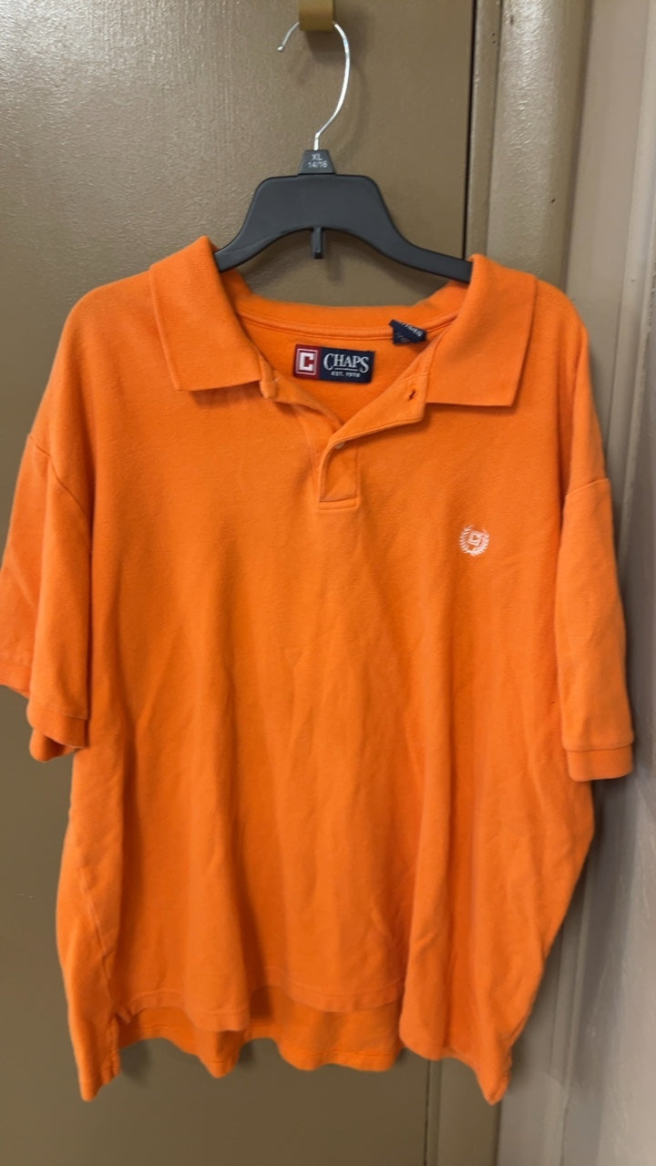 Chaps Polo Shirt MENS XL Orange