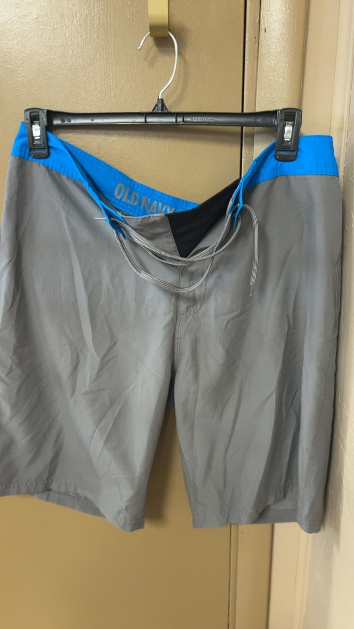 Old Navy Swim Trunks Mens 36 Gray