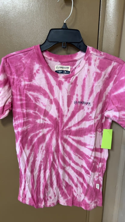 Magellan T-Shirt Youth XL Pink and white tie-dye