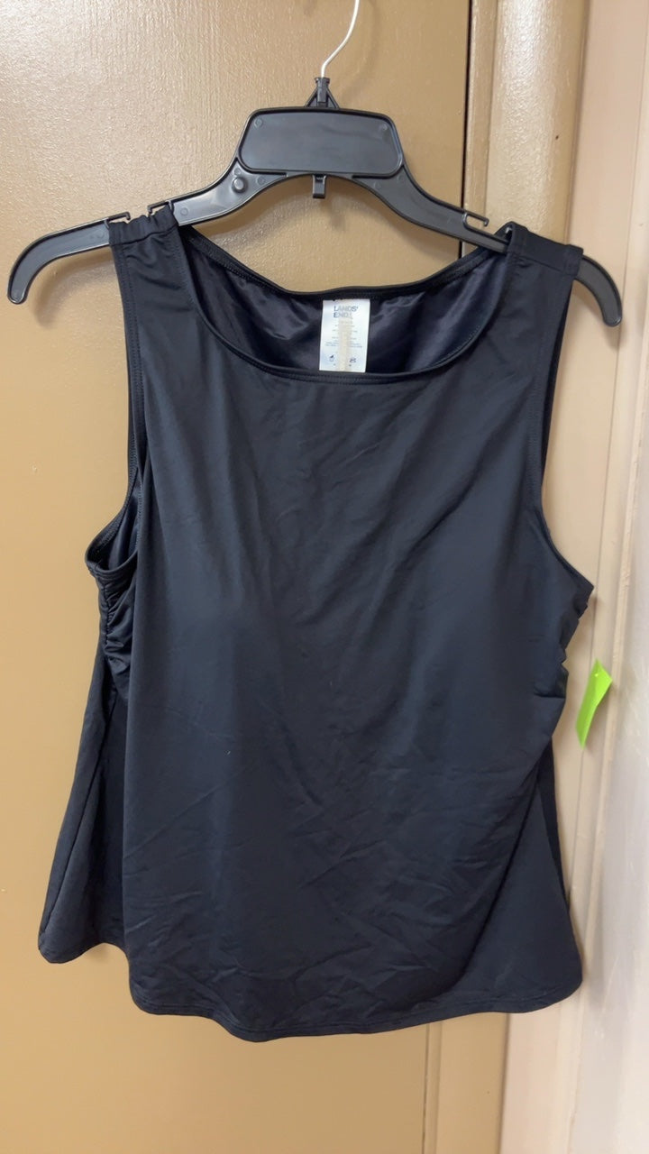 Lands' End Tank top swim 16 Black