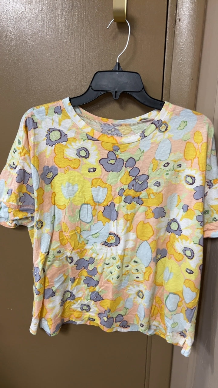 T-Shirt Large Multicolor Predominantly peach, yellow,