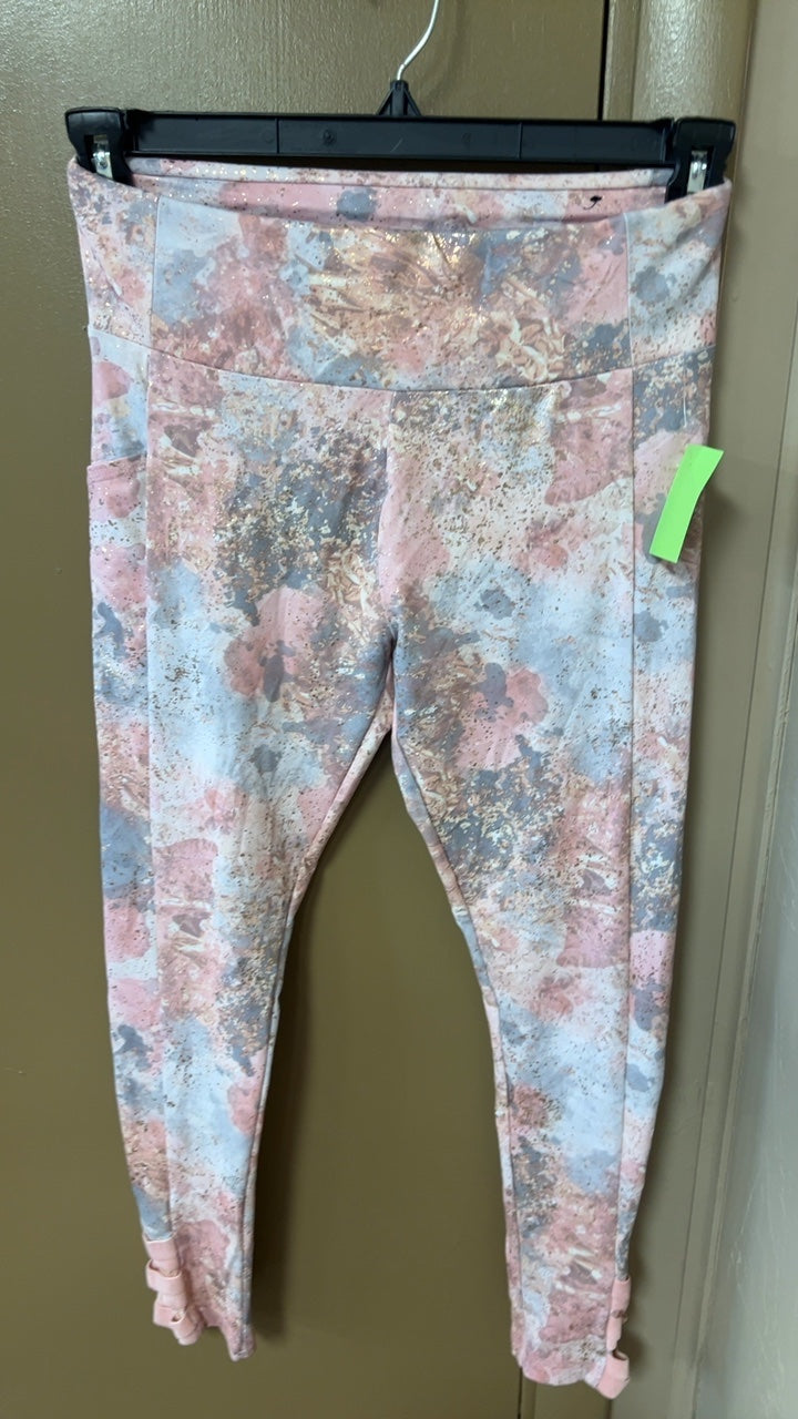 Leggings Youth 16/18 Multicolor (pink, beige, gray, blue, and gold)
