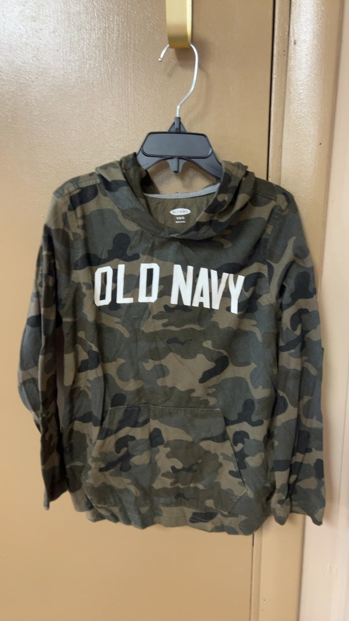 Old Navy Hoodie YOUTH 6/7 Camouflage (Green, Brown, Black)
