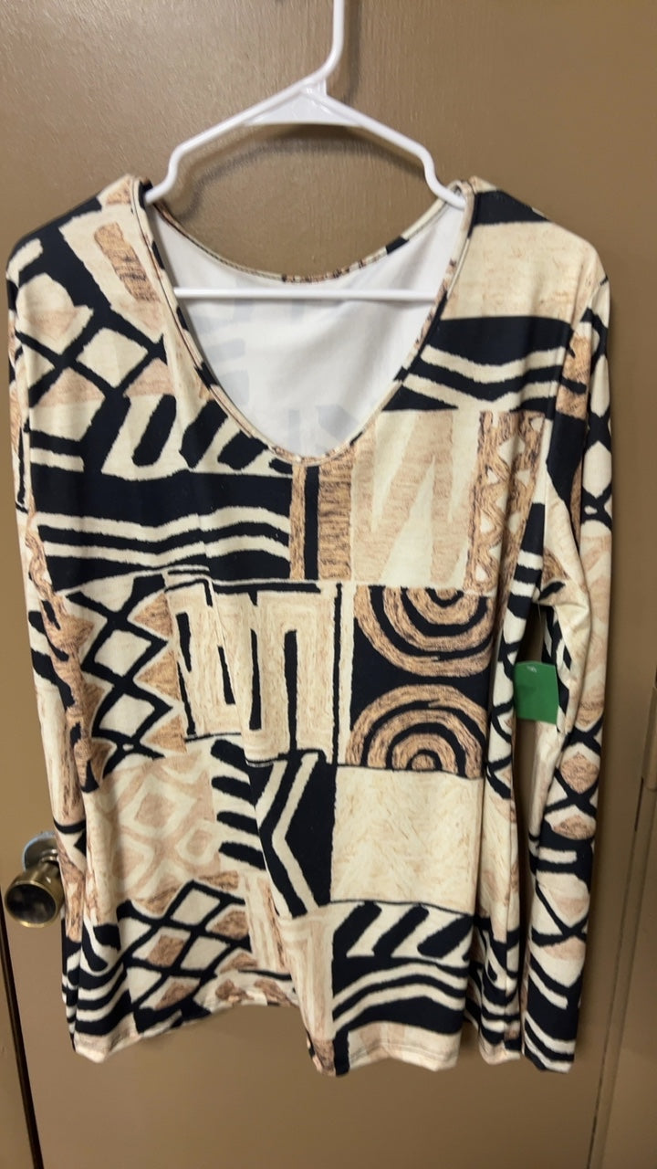 Shirt XXL Beige and black