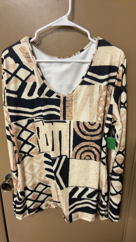 Shirt XXL Beige and black