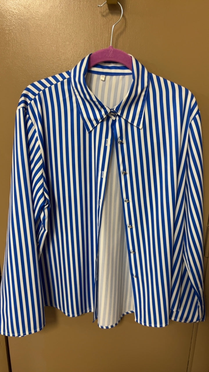 Shirt XXL Blue and White