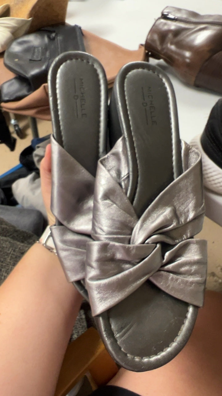 Michelle D Slippers 9 Silver