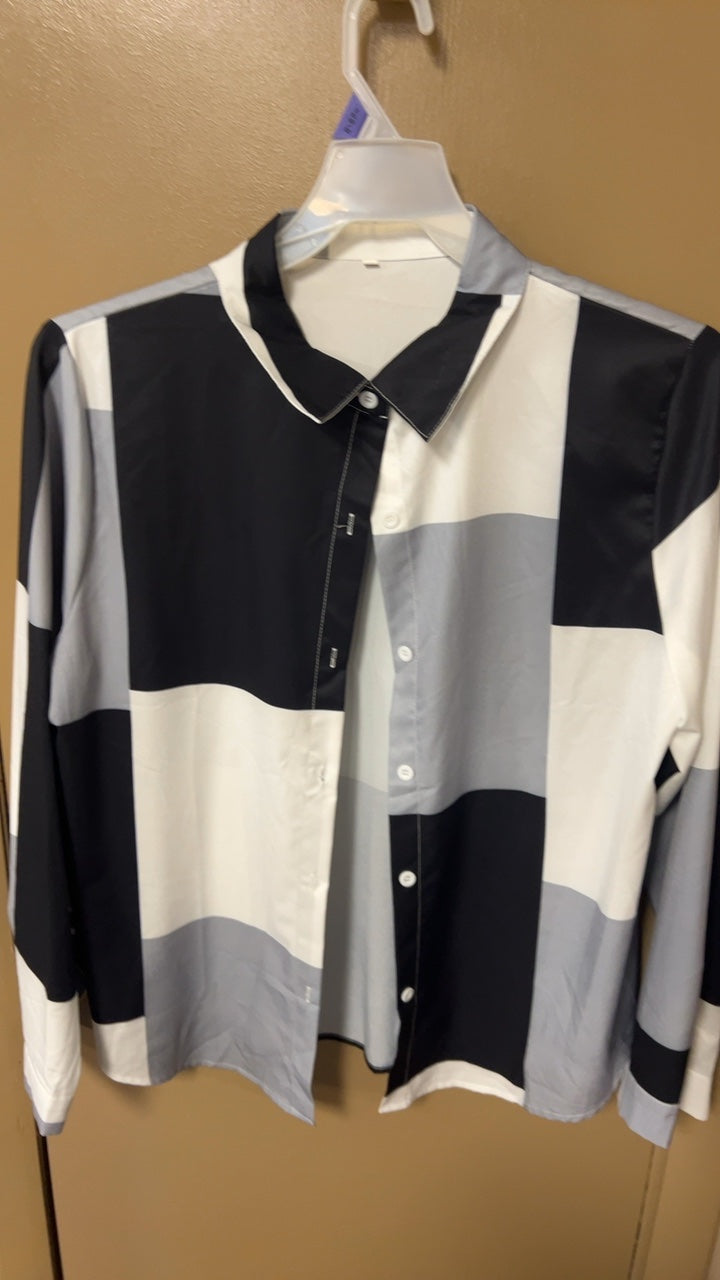 Shirt XXL Black, White, Gray