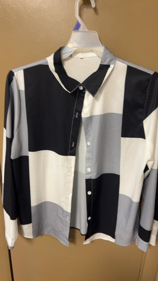 Shirt XXL Black, White, Gray