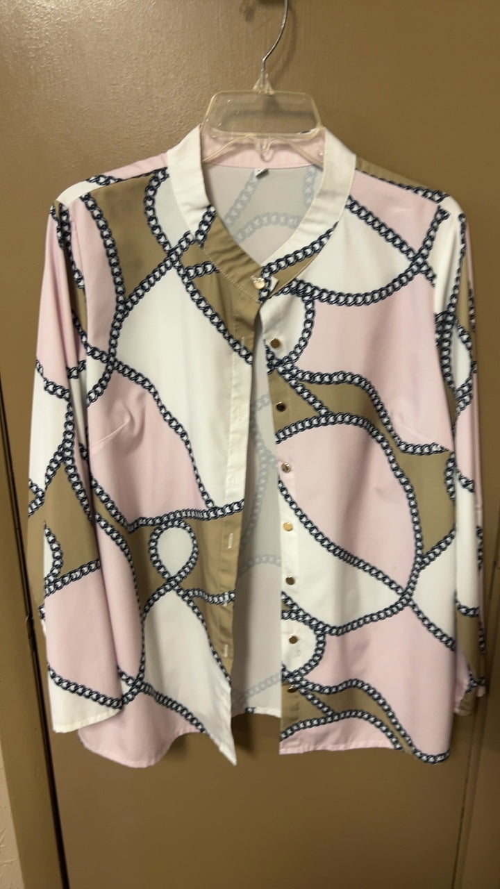 Shirt 1XL Pink, White, Beige, Navy