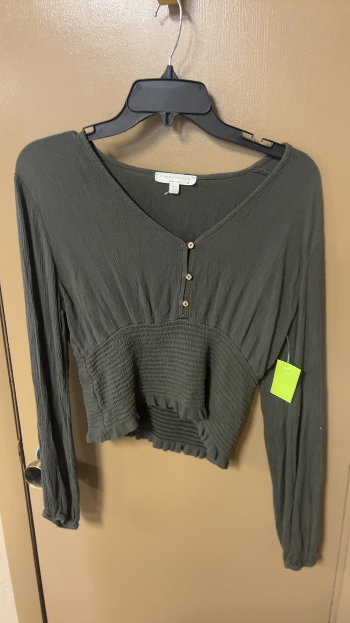 Final Touch Top Medium Olive green