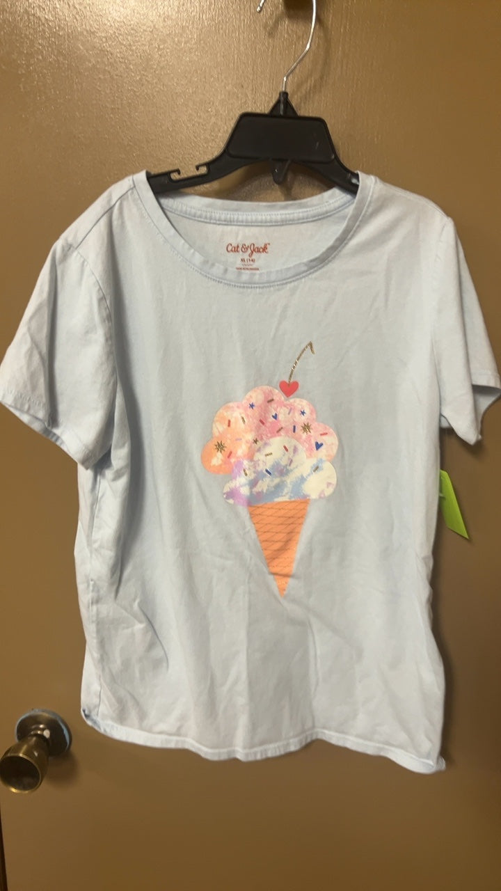 Cat & Jack T-Shirt YOUTH 14 White
