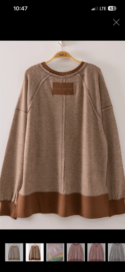 On the Go Sweatshirt Brown