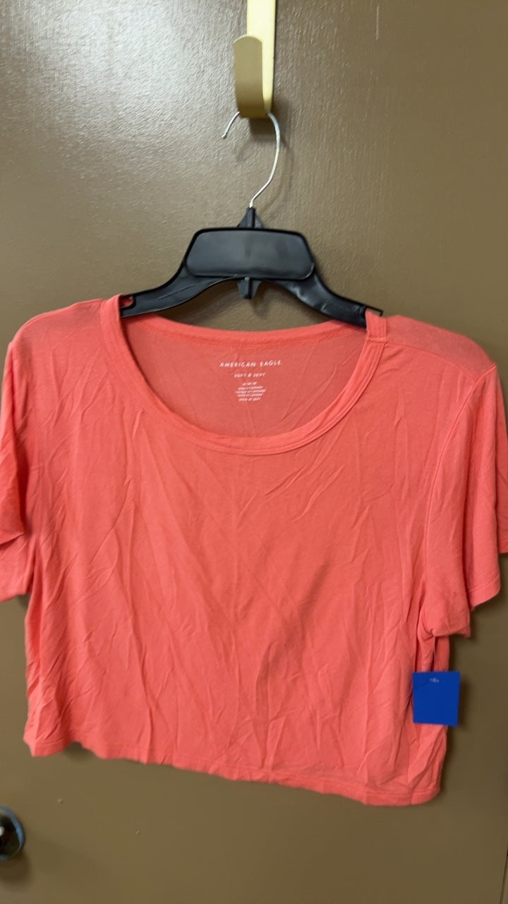 American Eagle T-Shirt Large Coral