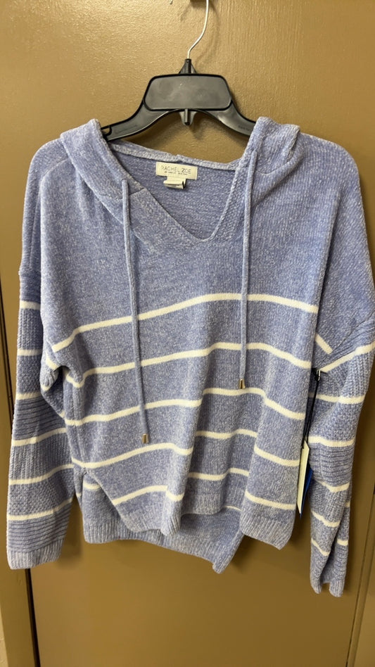 Rachel Zoe Hoodie Medium Light purple with white stripes