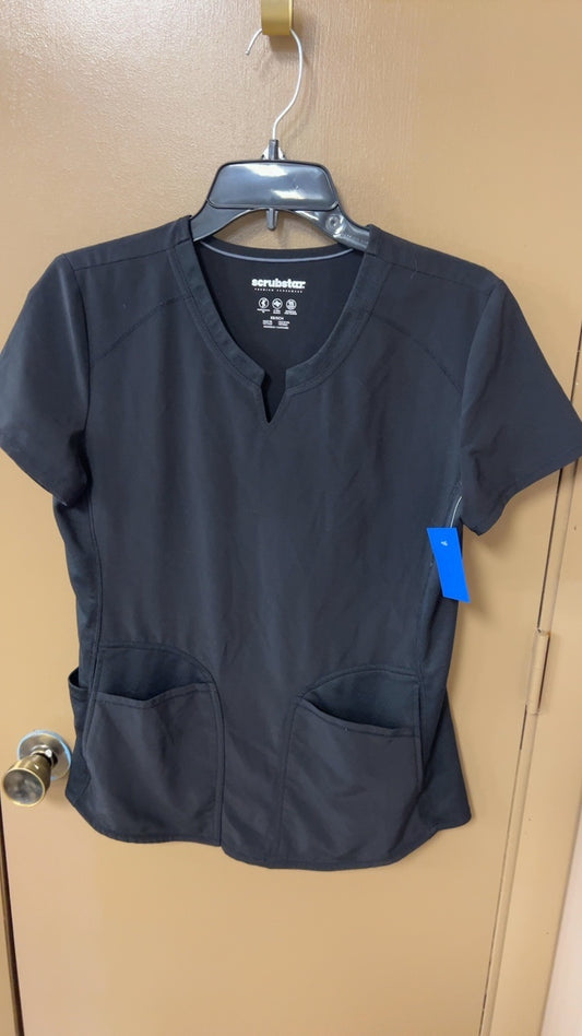 Scrubstar Polo Scrub Top XS Black