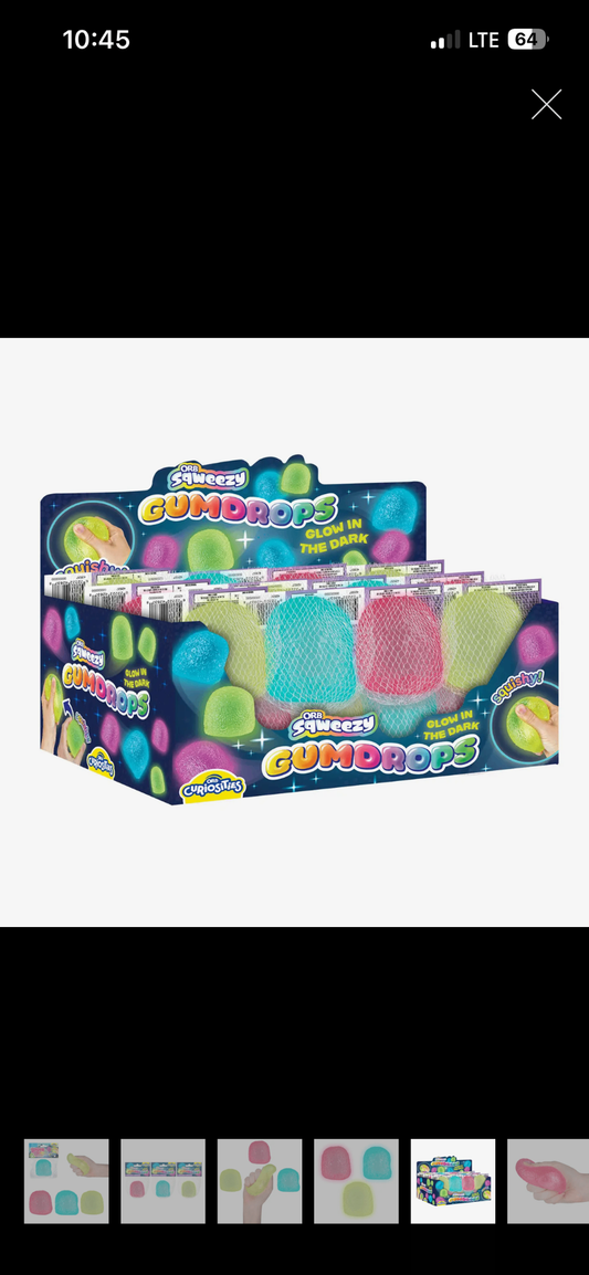 ORB Glow in the Dark Gumdrop Squishy 