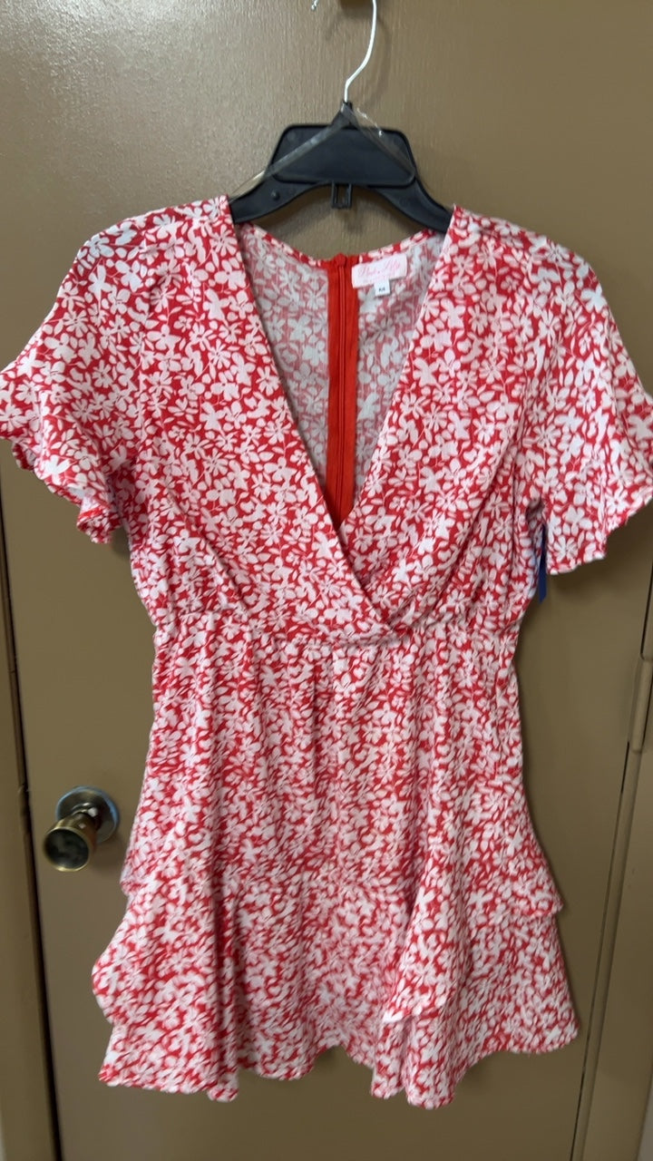 Dress Medium Red and white