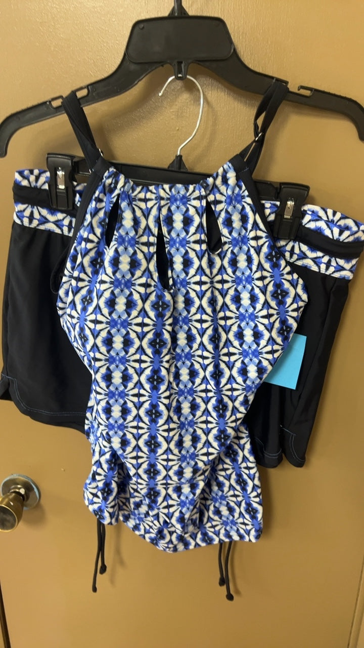 Swimwear Large Blue, White, Black