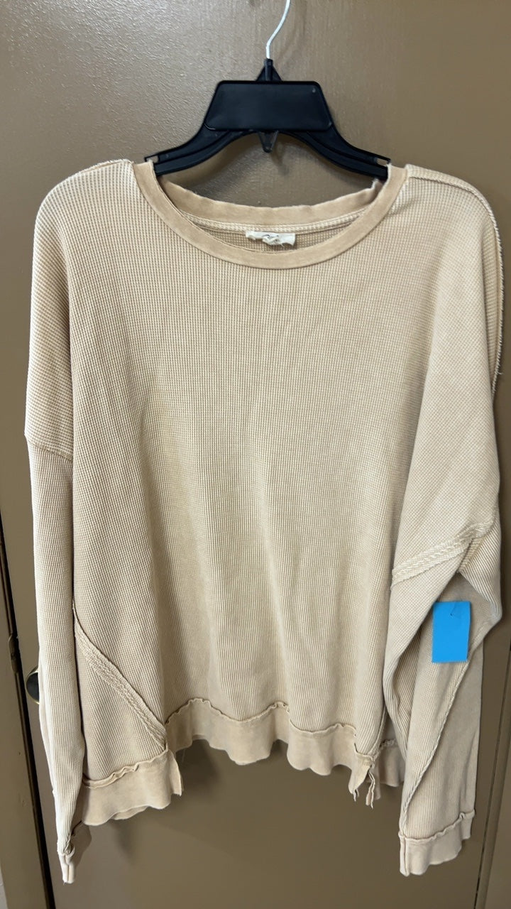 Easel Boutique Sweatshirt Medium Beige