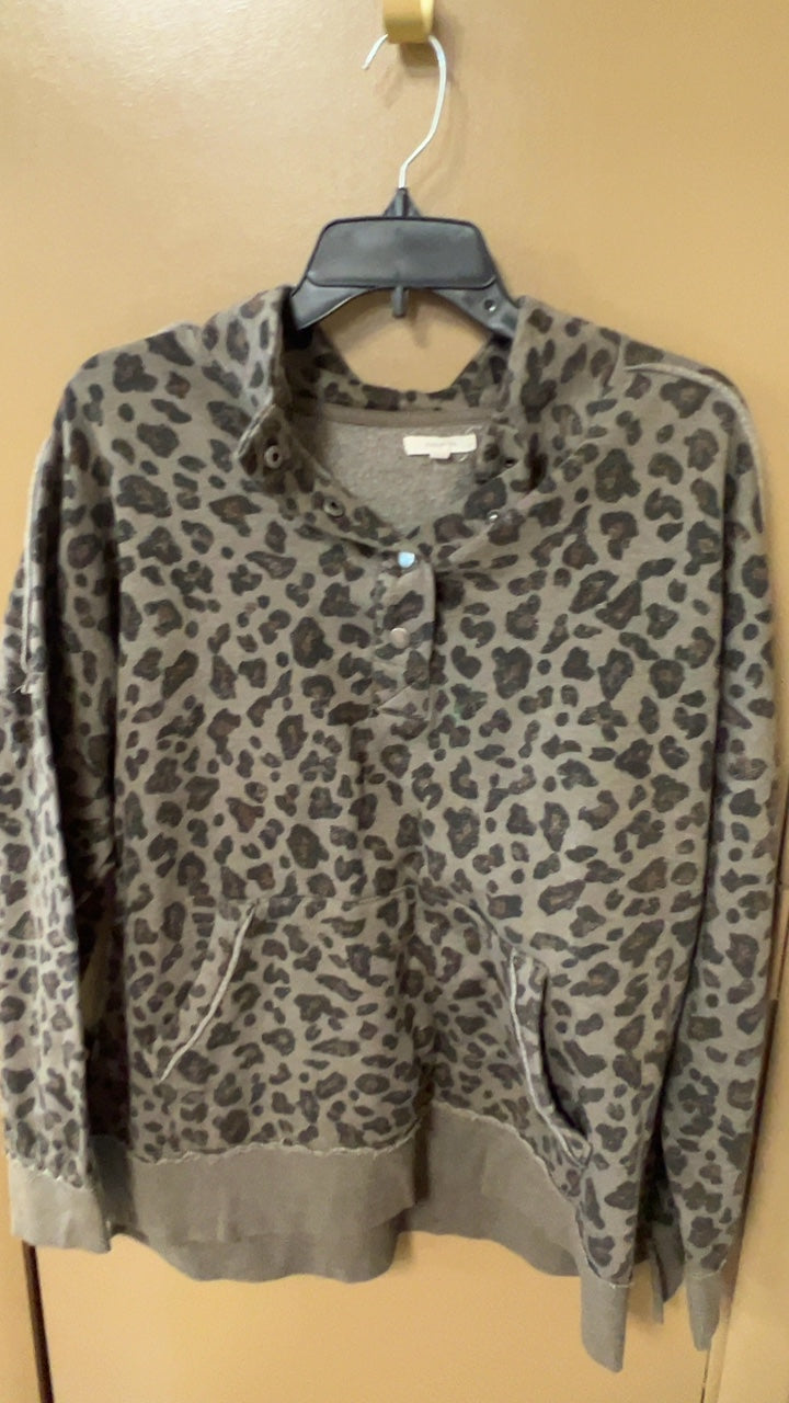 Sweater XXL Brown and black leopard print