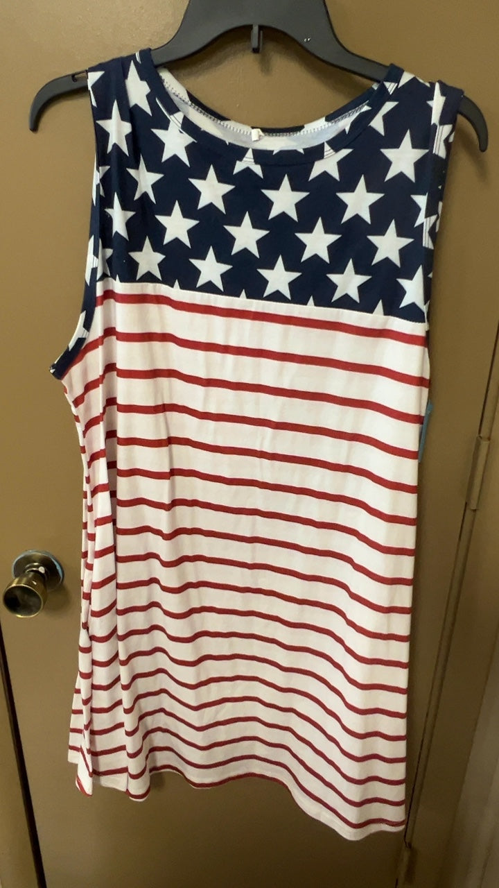 Dress Large Red, White, Blue