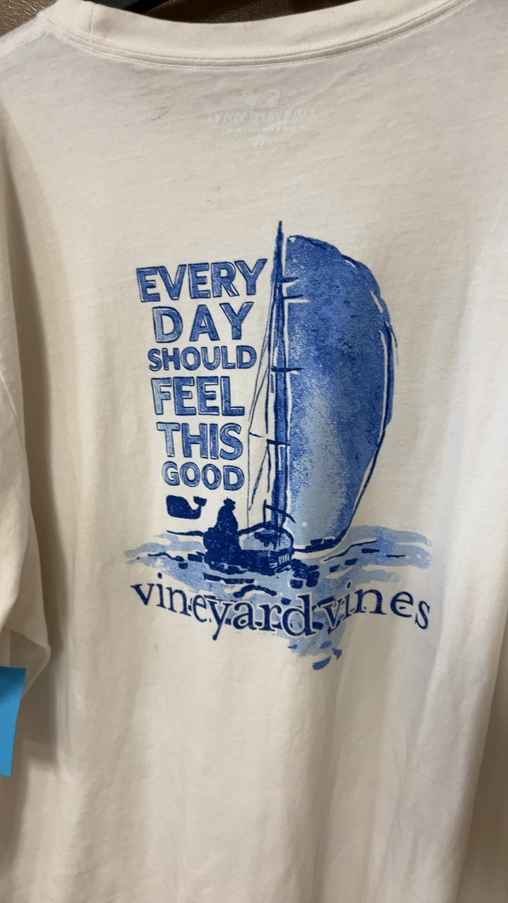 vineyard vines T-Shirt MENS XL Cream/Off-white