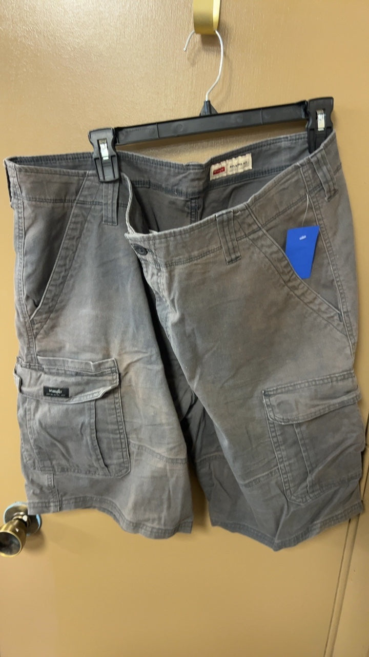 Wrangler Shorts Mens 38 Gray