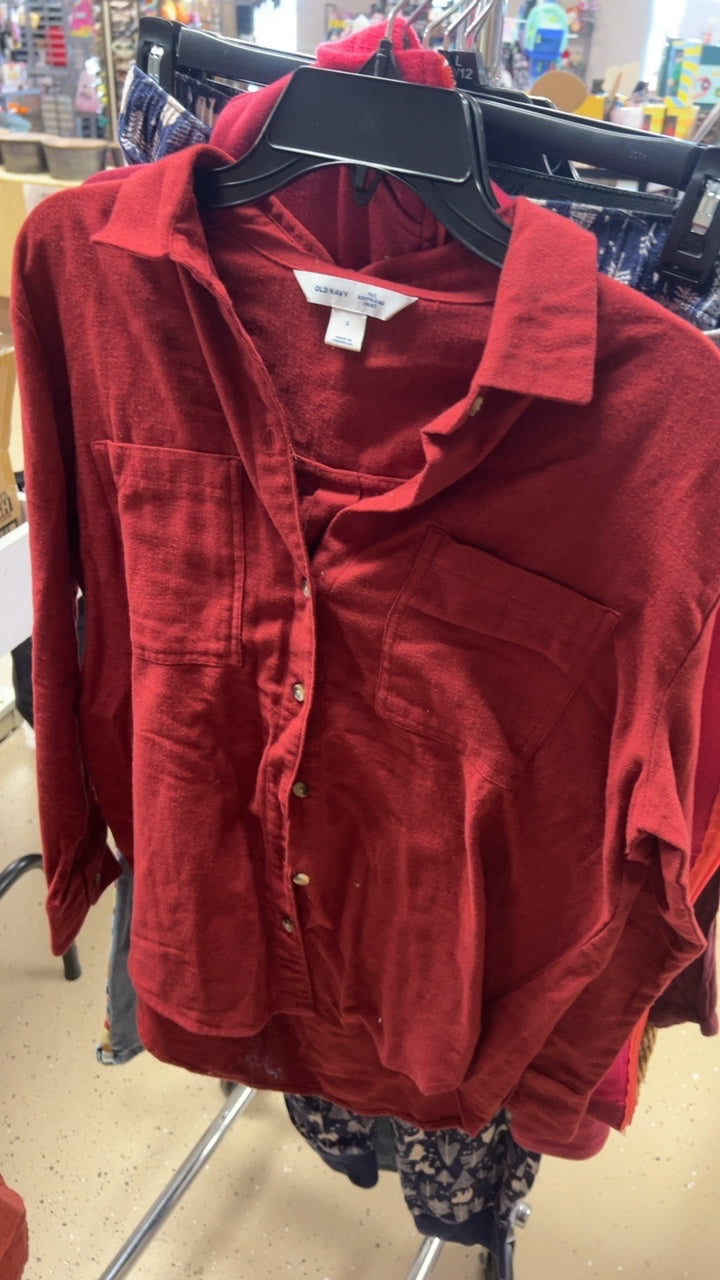 Old Navy Shirt Small Red