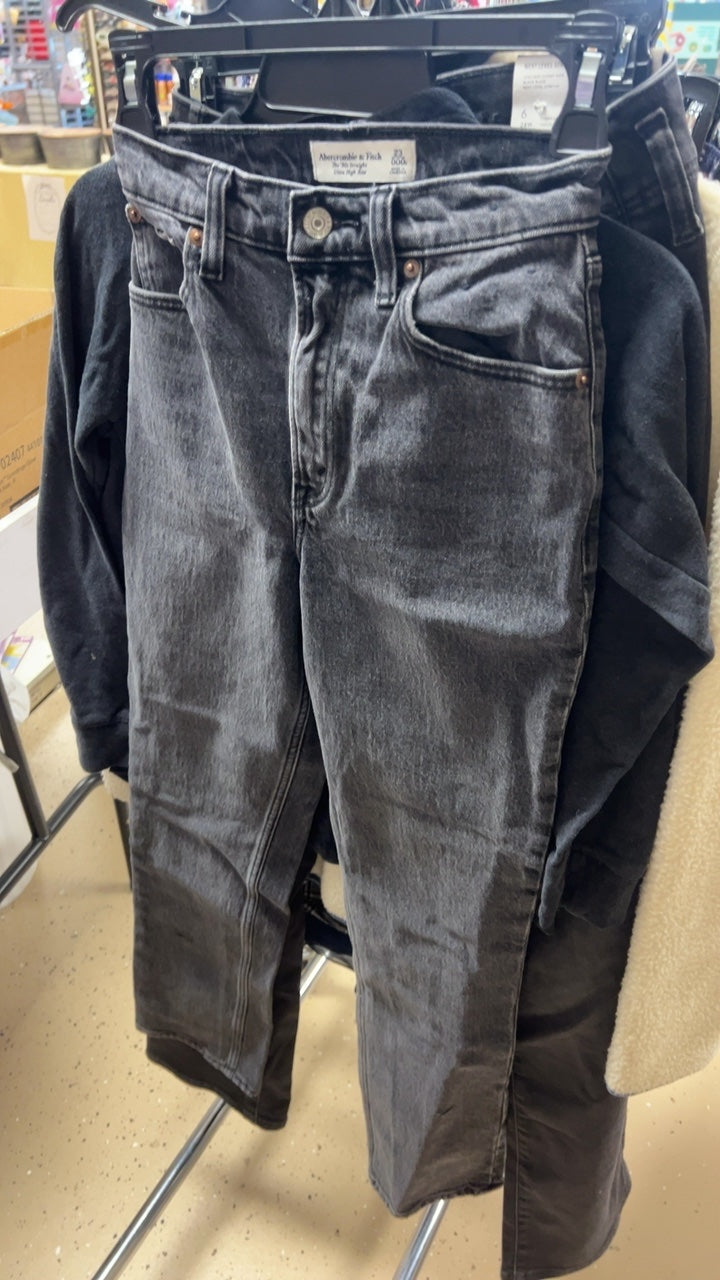 Abercrombie & Fitch Pants 000 Black/Gray