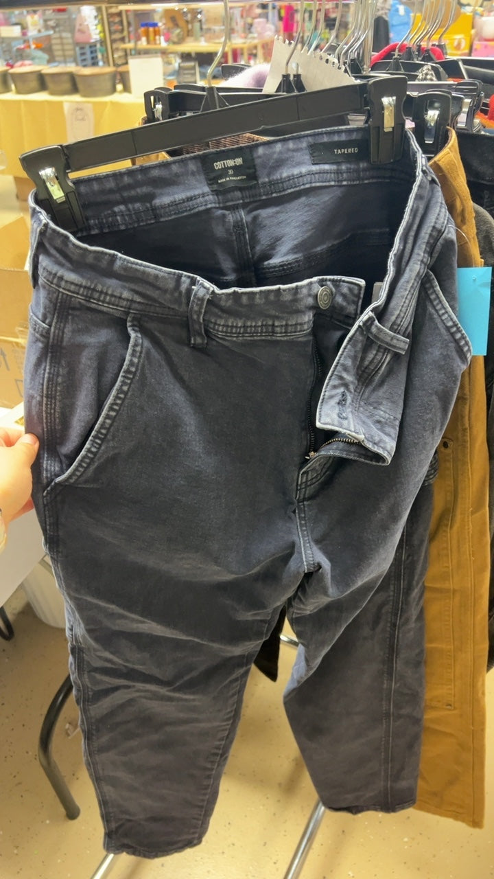 Pants Mens 30 Black/Gray