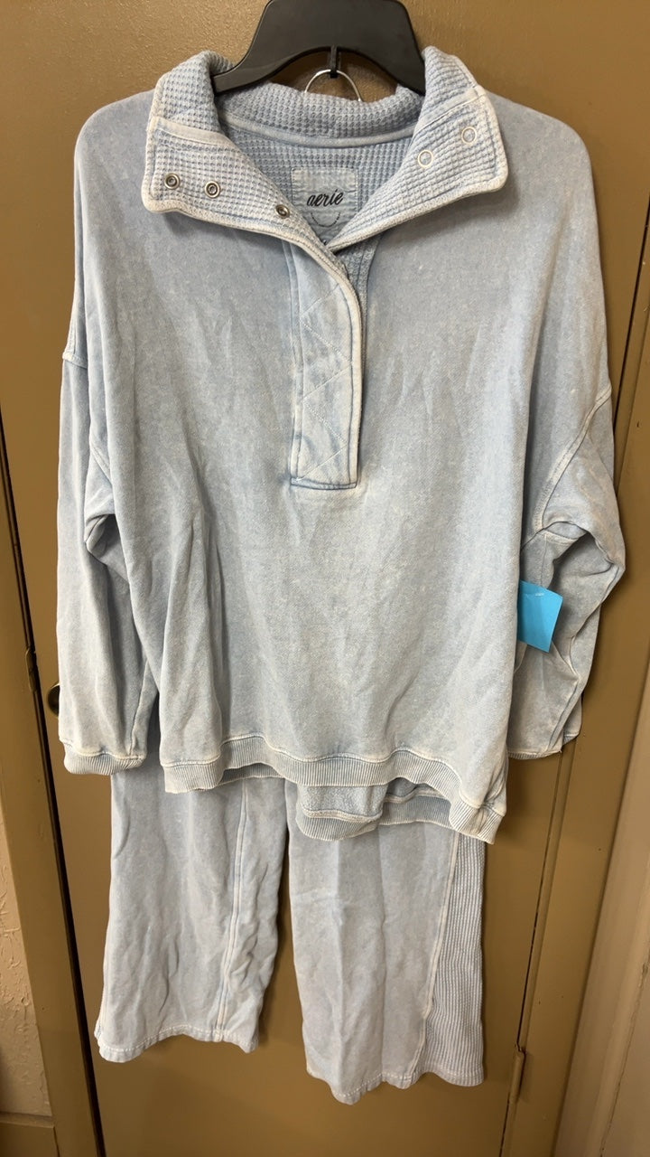 aerie Sweatshirt 2 piece set Small Light blue