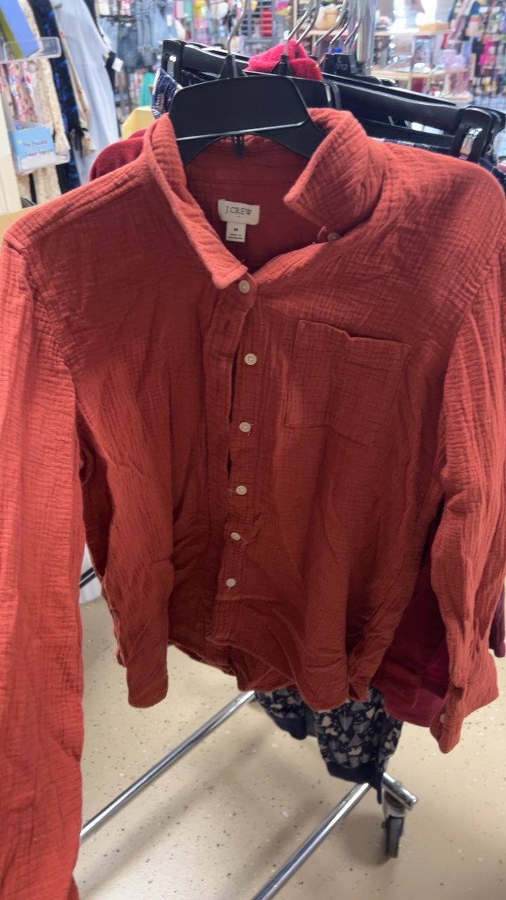 J.Crew Shirt Medium Red