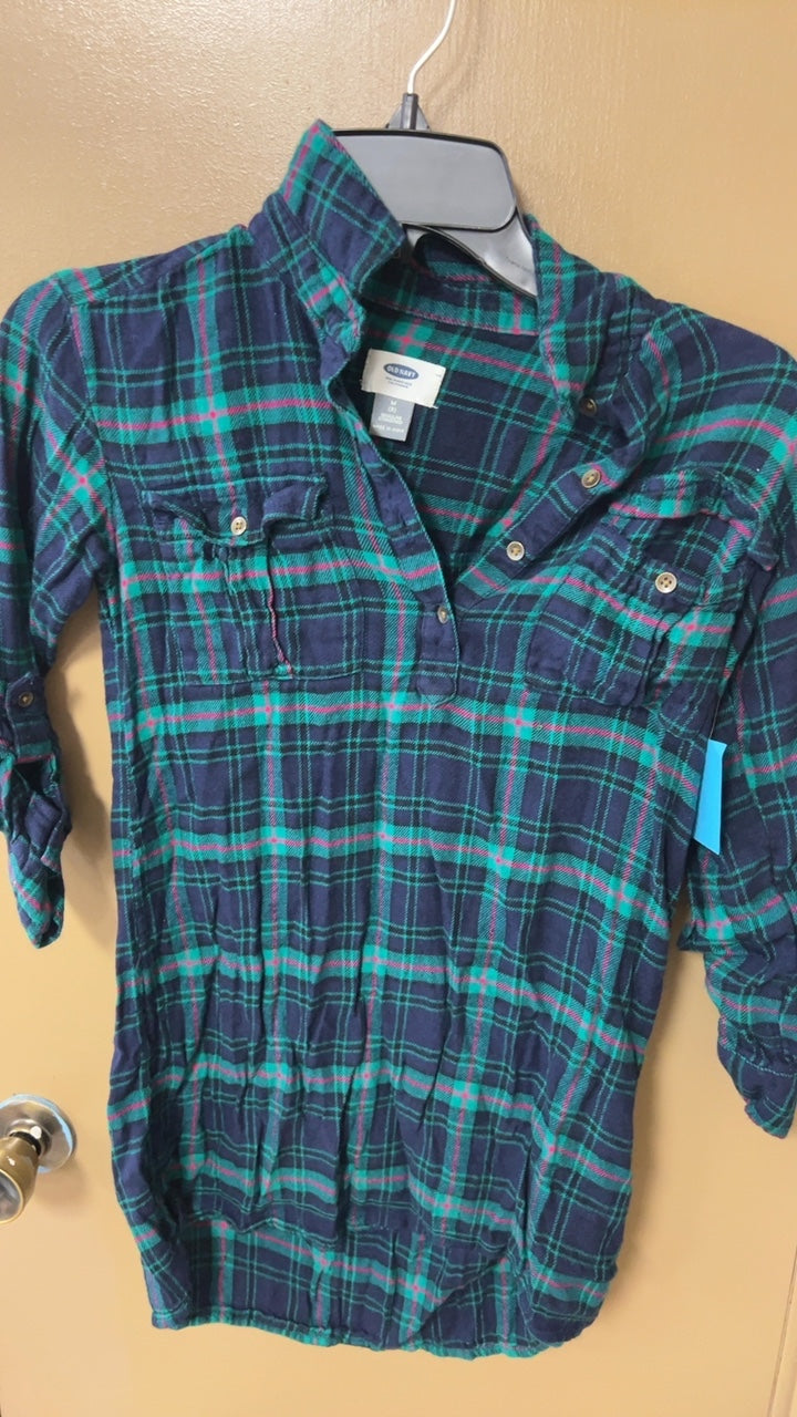 Old Navy Shirt Youth 8 Multi (blue, green, pink, purple)