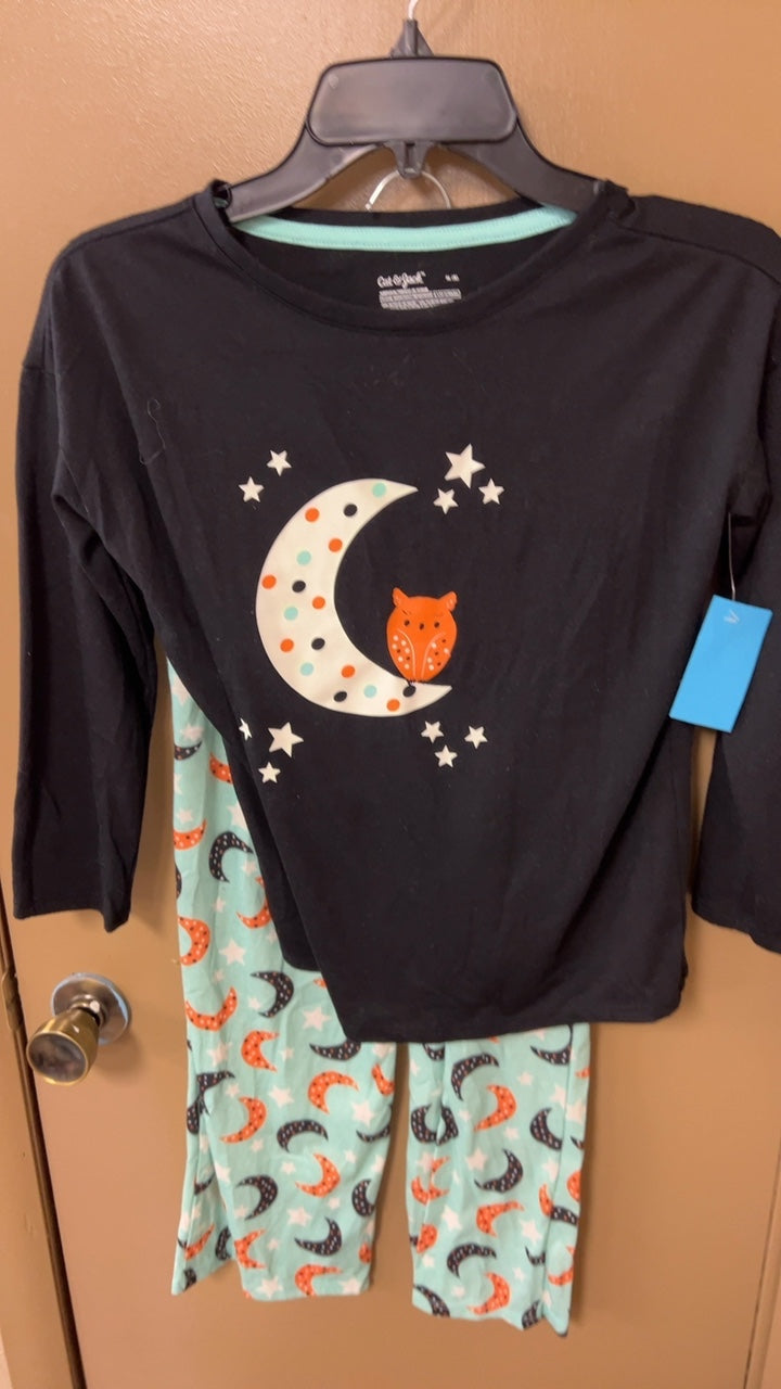Pajama Set Youth 8 Black and light blue