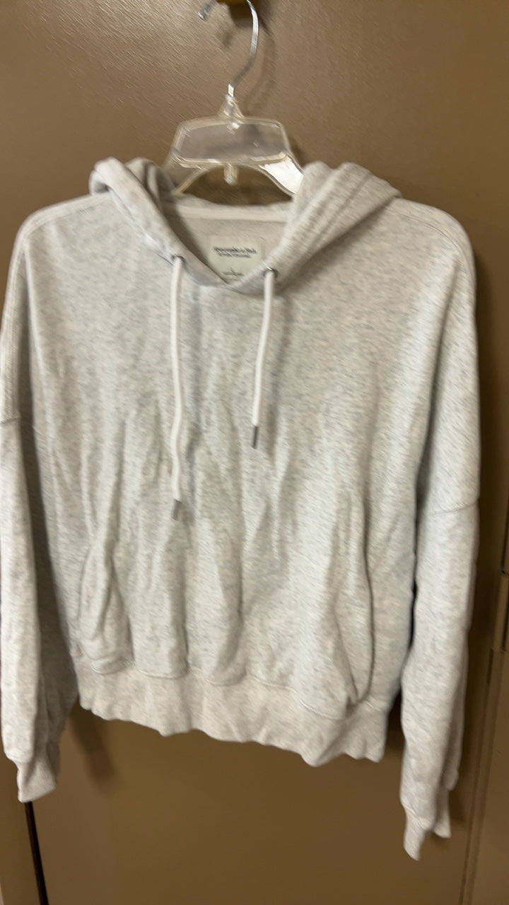 Abercrombie Hoodie Large Light Gray