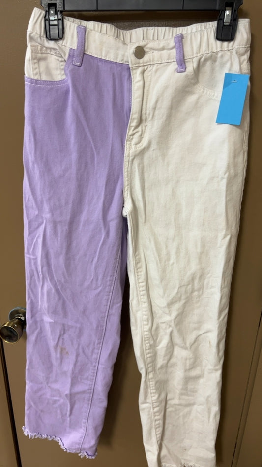 Pants Youth 10/12 Cream and lavender