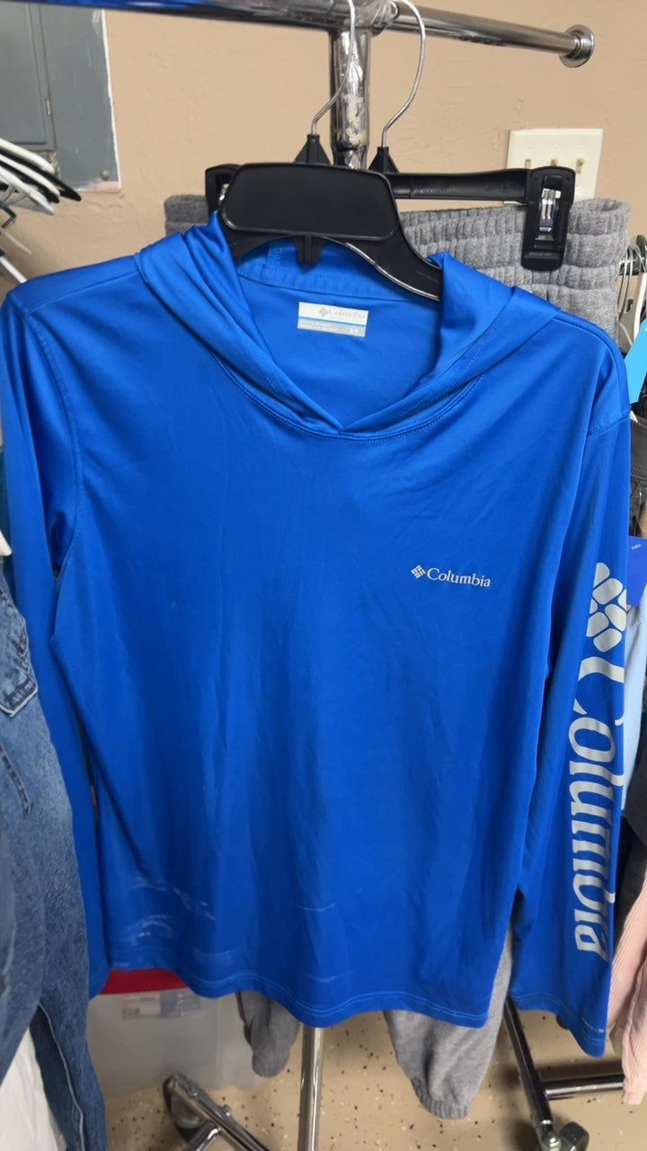 Columbia Hoodie MENS SMALL Blue