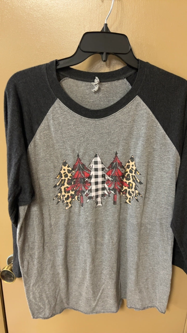 T-Shirt Large Gray and Black