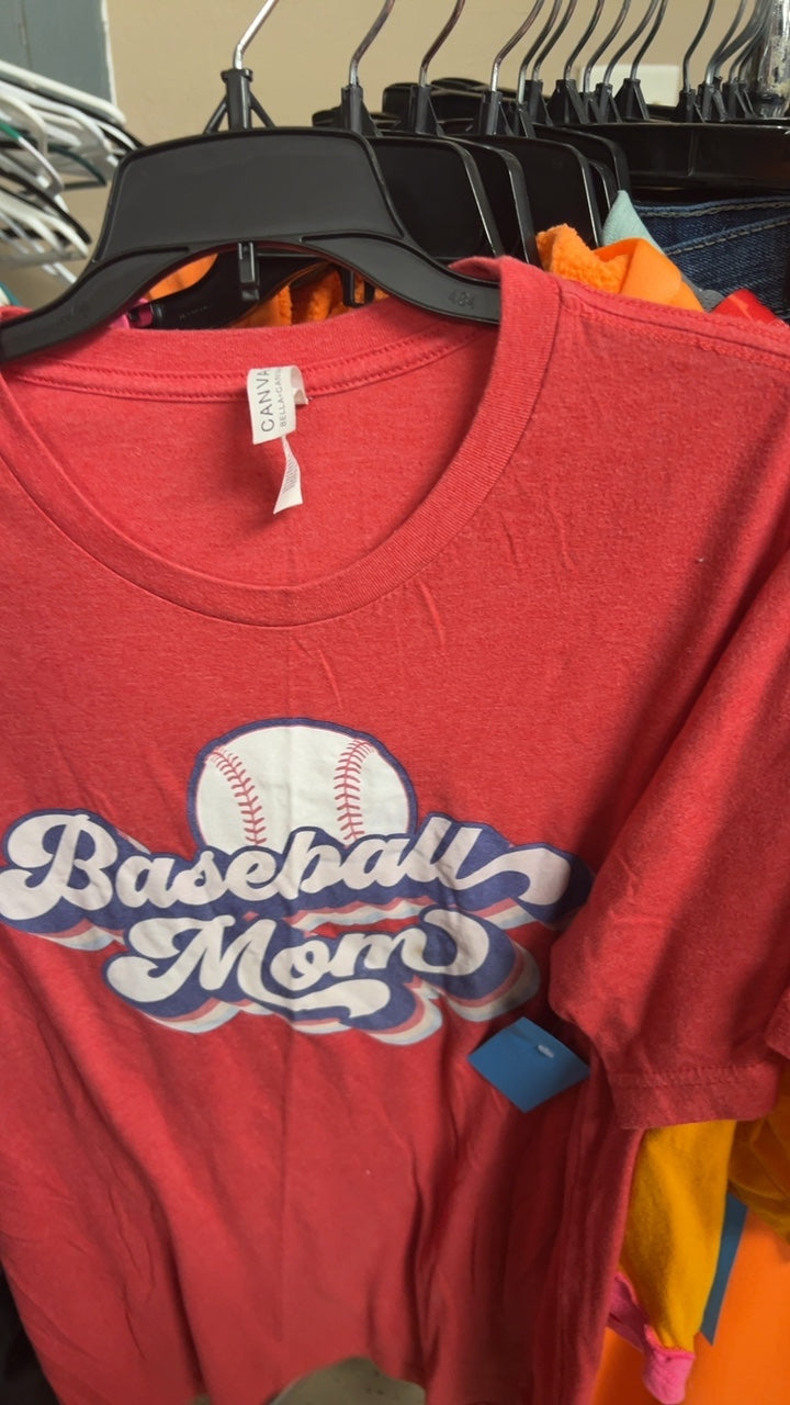 Baseball T-Shirt Large Red