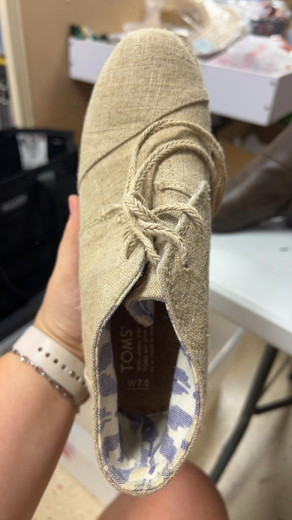 Toms Espadrille 7.5 Beige
