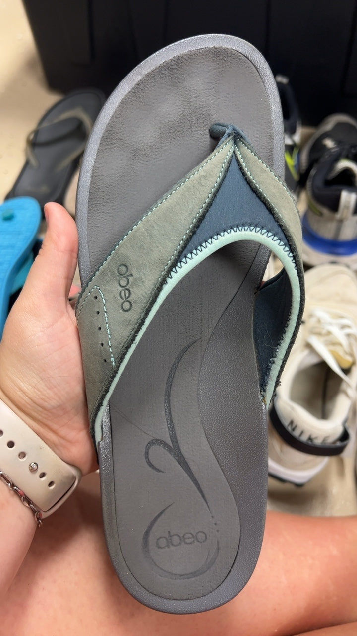 Abeb Sandals Gray/Green