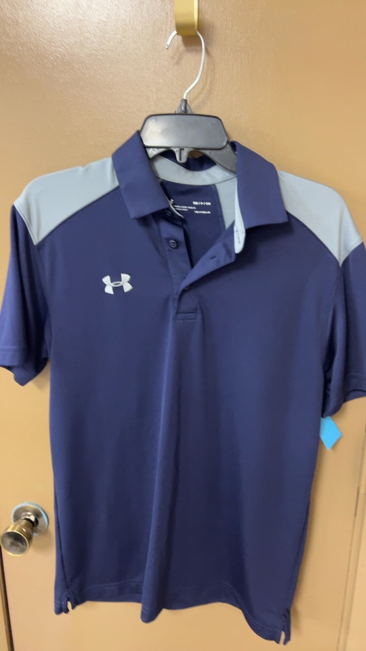 Under Armour Shirt MENS SMALL Navy blue and grey