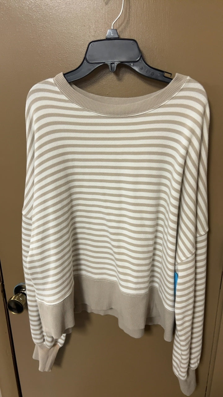 Aerie Sweater Medium Beige and white