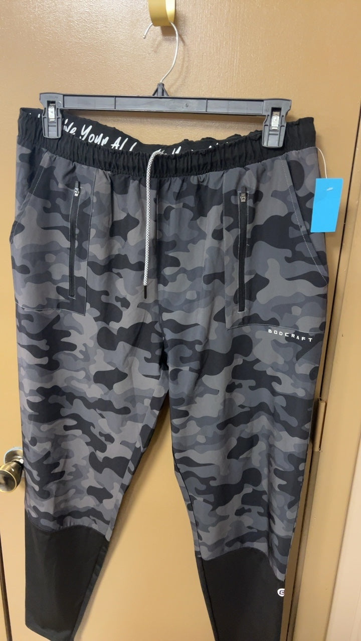Bodycraft Pants MENS XL Gray and Black Camouflage