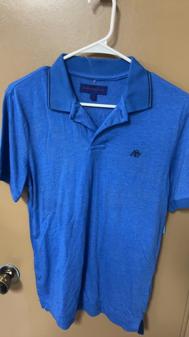Aeropostale Polo Shirt Small Blue