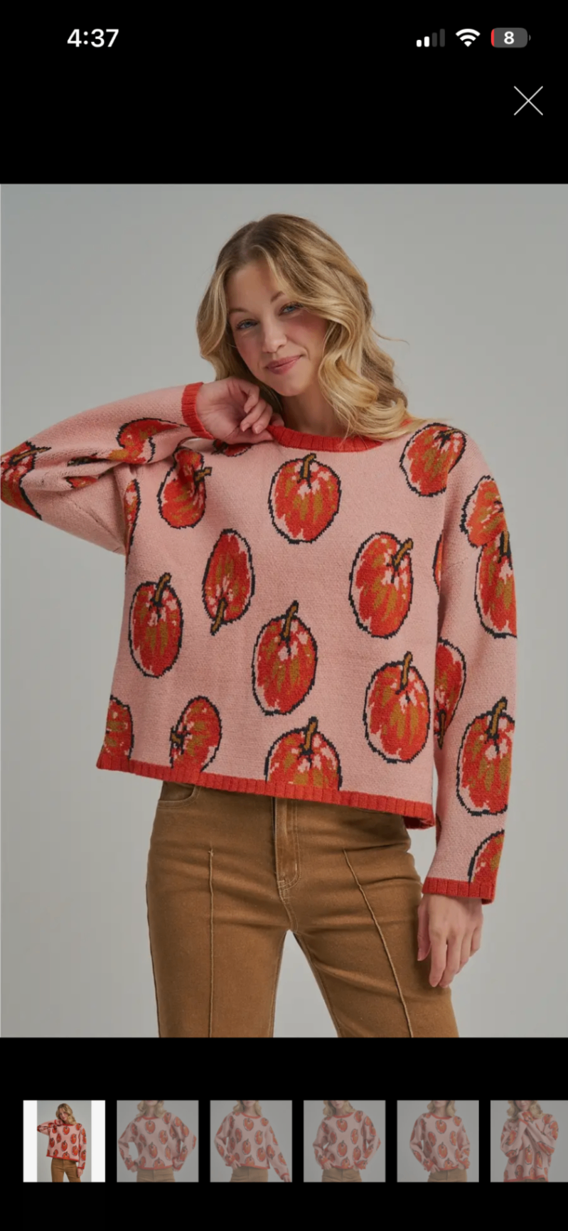 Abstract Pumpkin Sweater 