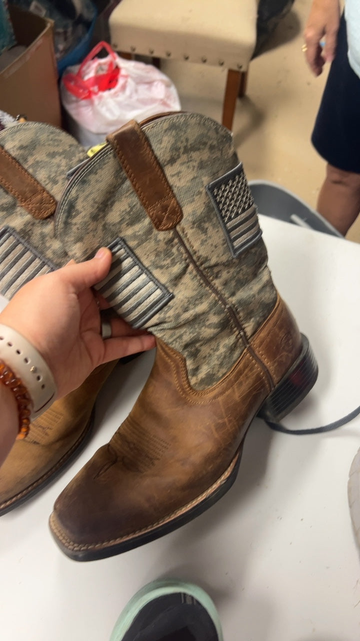 Ariat Boots 8.5 Brown and camouflage