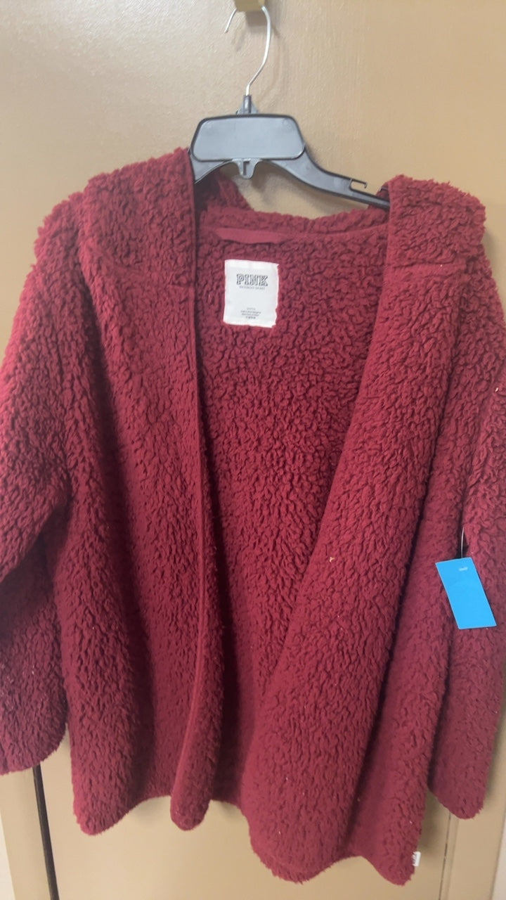 PINK Hoodie One Size Red